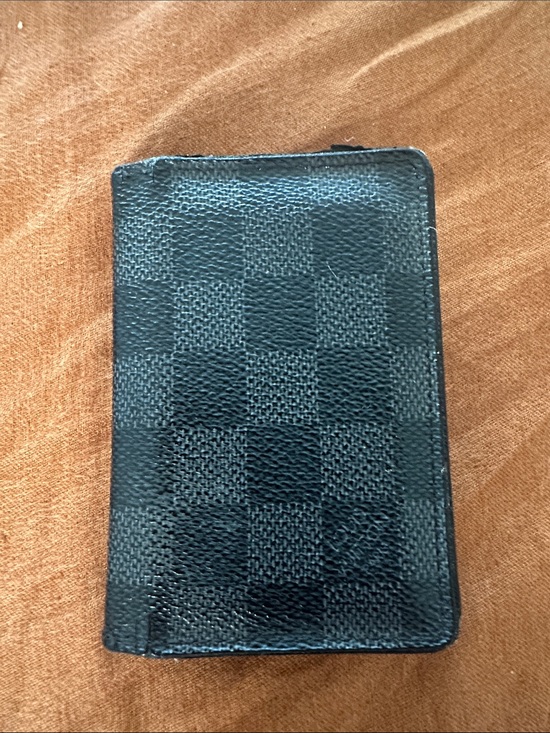 Louis Vuitton Other - Louis Vuitton Black Checkered Leather Card Holder